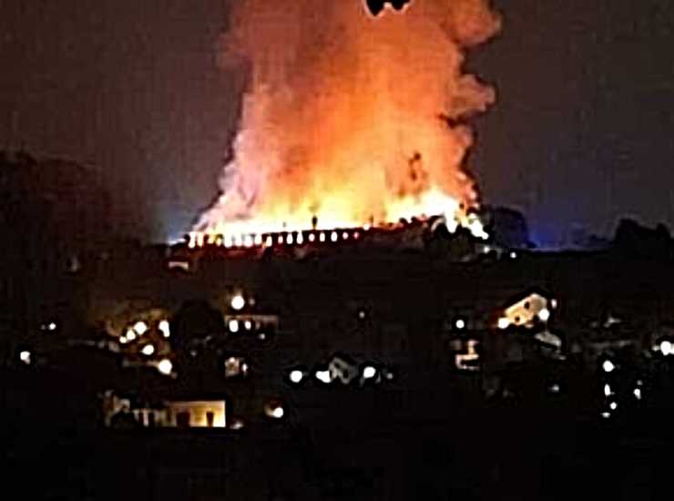 Bernaga in fiamme
