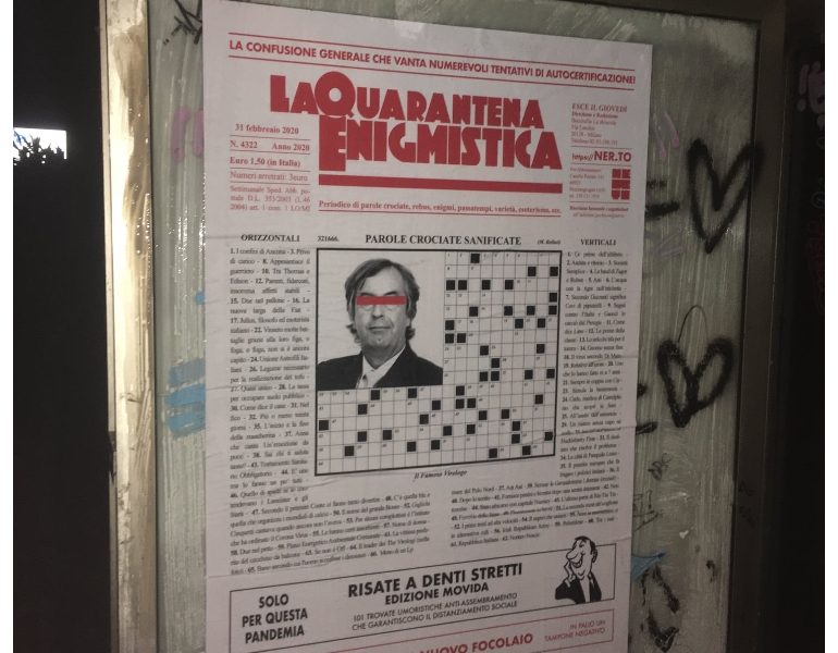“Qurantena enigmistica” su muri di Jesi