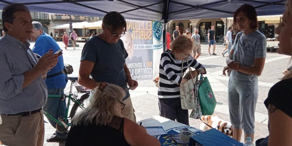Fratelli d’Italia, oggi un gazebo in città per chiedere il voto immediato