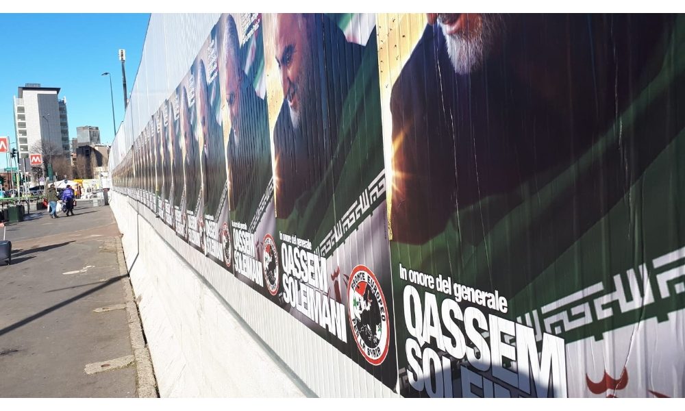 A Milano manifesti ‘in onore Soleimani’