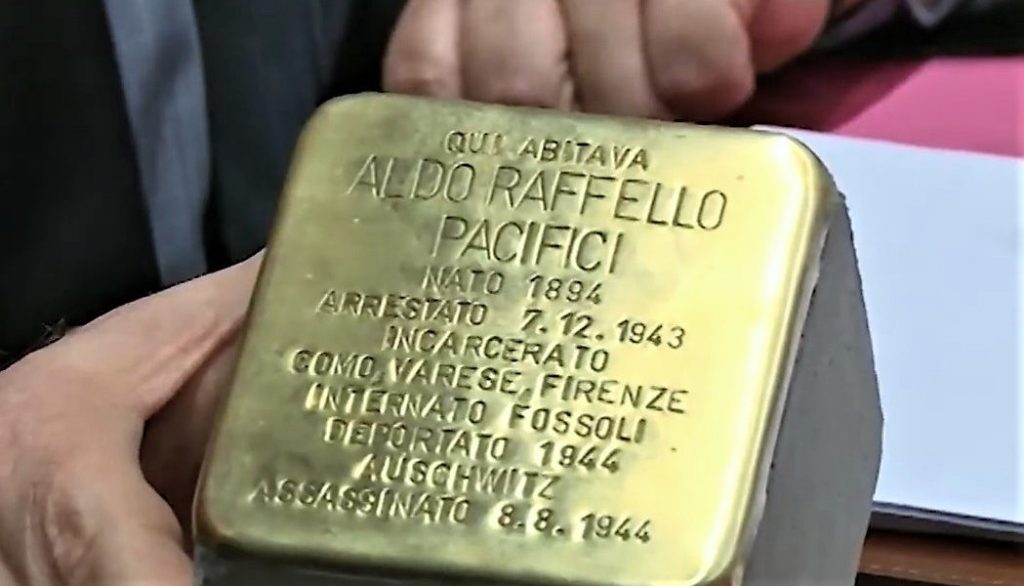 L’errore nel nome di Pacifici, deportato ad Auschwitz. La pietra d’inciampo doveva essere posata nel Giorno della Memoria