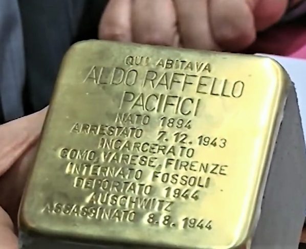 Oggi posa della pietra d’inciampo in memoria di  Pacifici