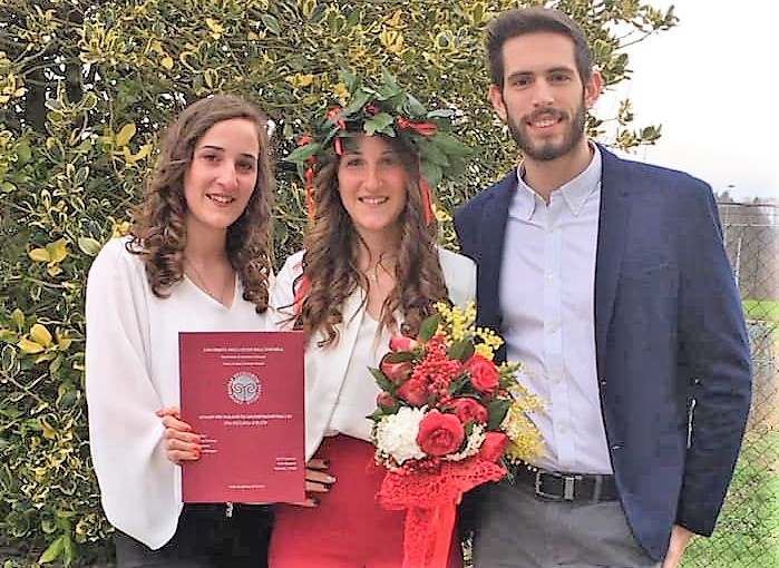 Alice Gasparini e Gabriele Rudi, la laurea in scienze motorie in streaming