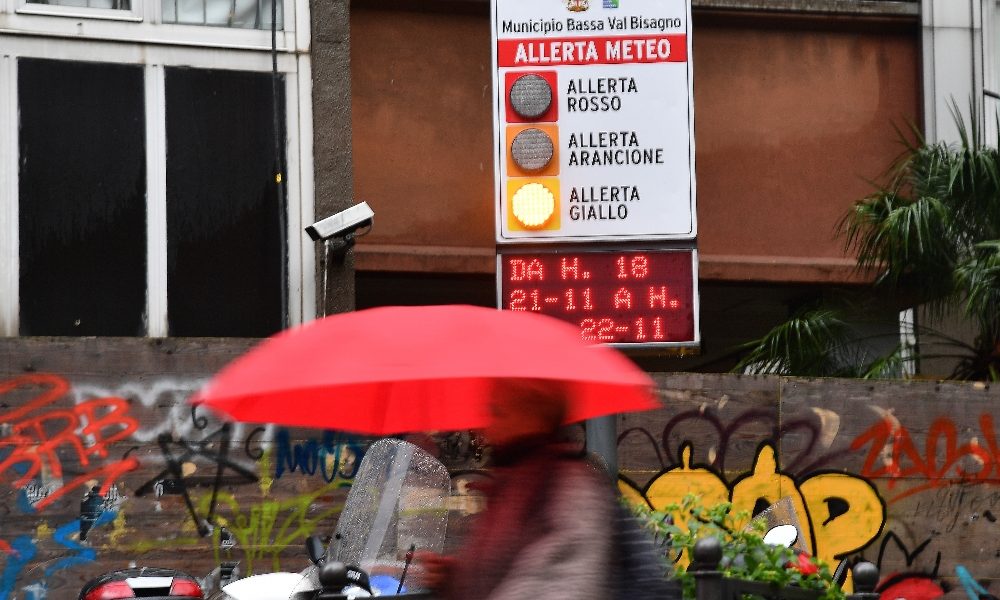 Allerta giallo nel Levante Ligure