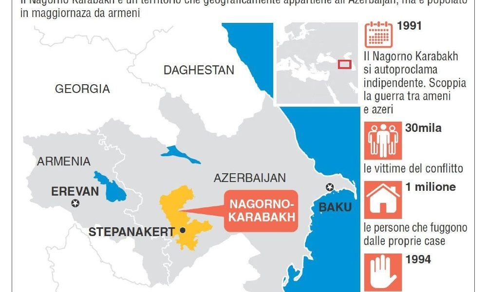 Armenia-Azerbaigian: Mosca chiede tregua immediata