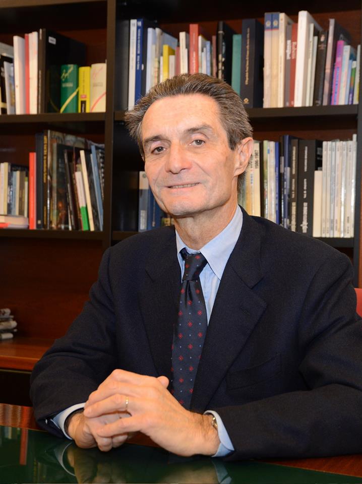 Il presidente della Lombardia Attilio Fontana in diretta su Etv lunedì sera