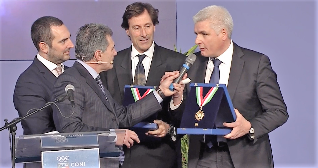 Collari d’Oro, lariani premiati a Roma. La cerimonia del Coni  con il primo ministro Giuseppe Conte