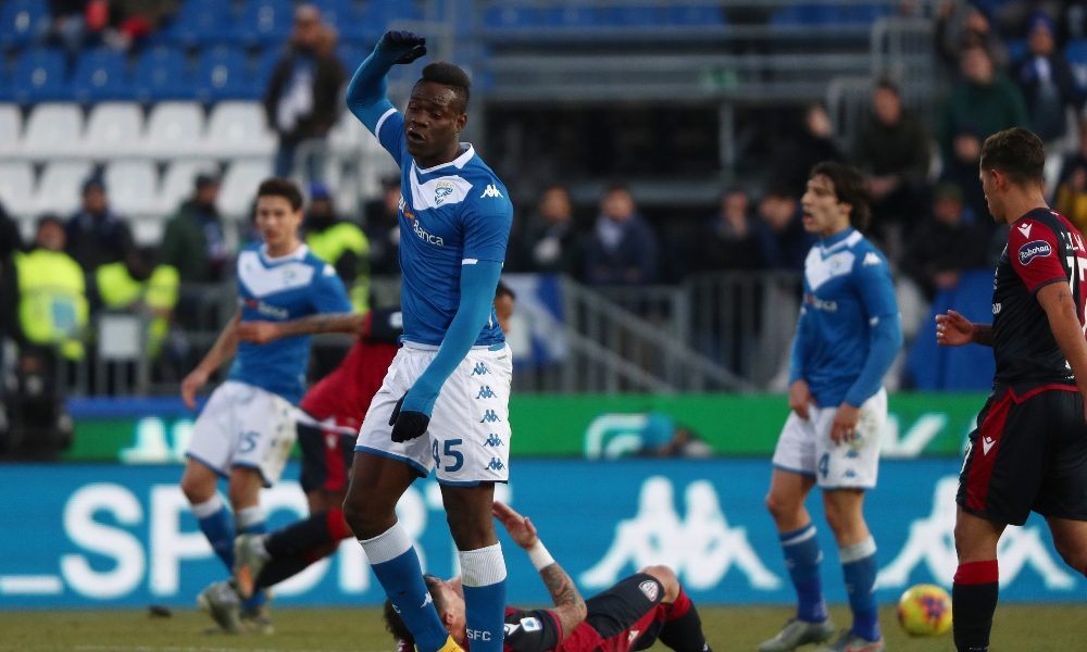 Brescia-Cagliari:rosso e’vaffa’ all’arbitro, furia Balotelli