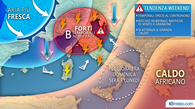 Fine settimana all’insegna del maltempo: in arrivo una  forte perturbazione