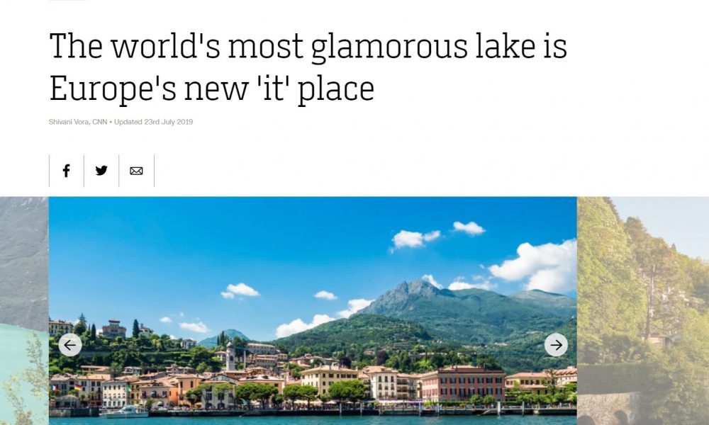 I “Vip” e la Cnn votano per il Lario: “Dimenticate la Costiera Amalfitana: la destinazione più gettonata è il Lago di Como”