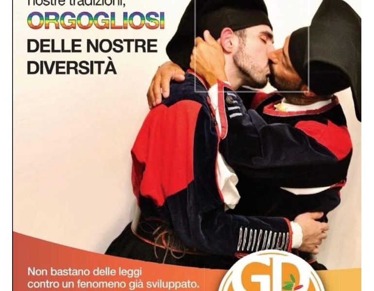 Comunali: polemiche per bacio gay in manifesto Pd a Nuoro