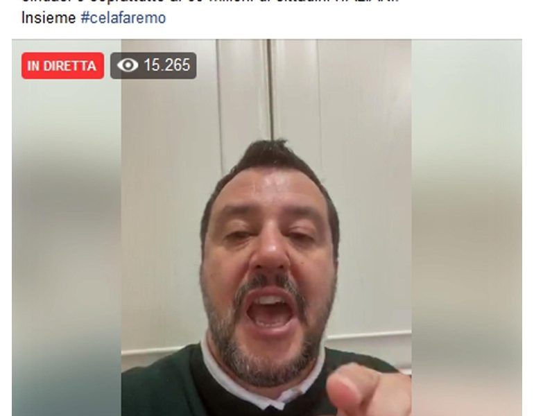 Coronavirus: Salvini, rischiato collasso