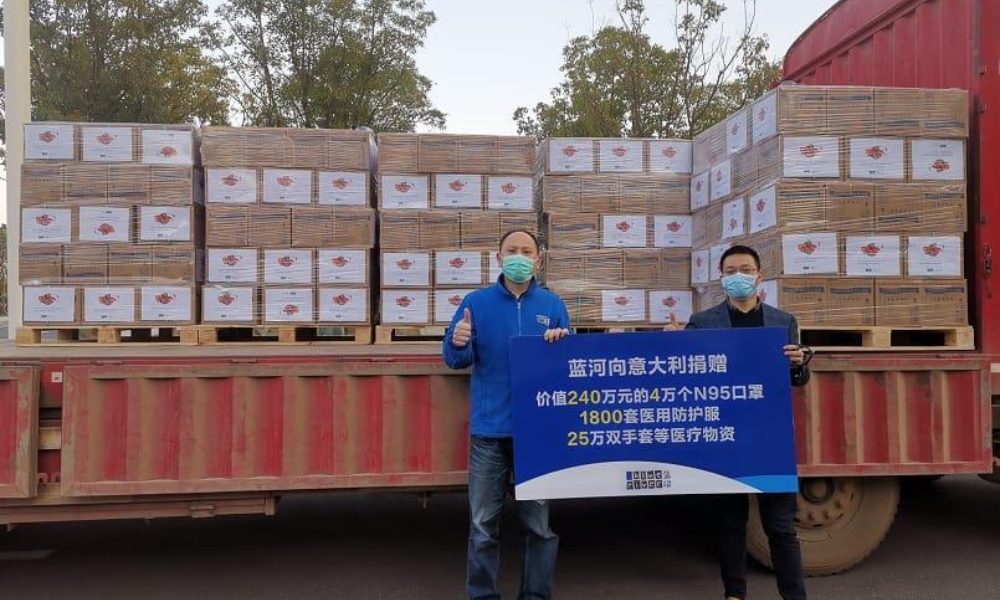 Coronavirus, da Cina 4 tonnellate Dpi