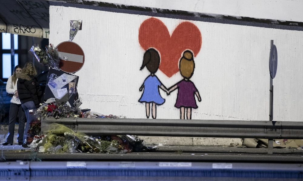 Corso Francia,murales per Gaia e Camilla