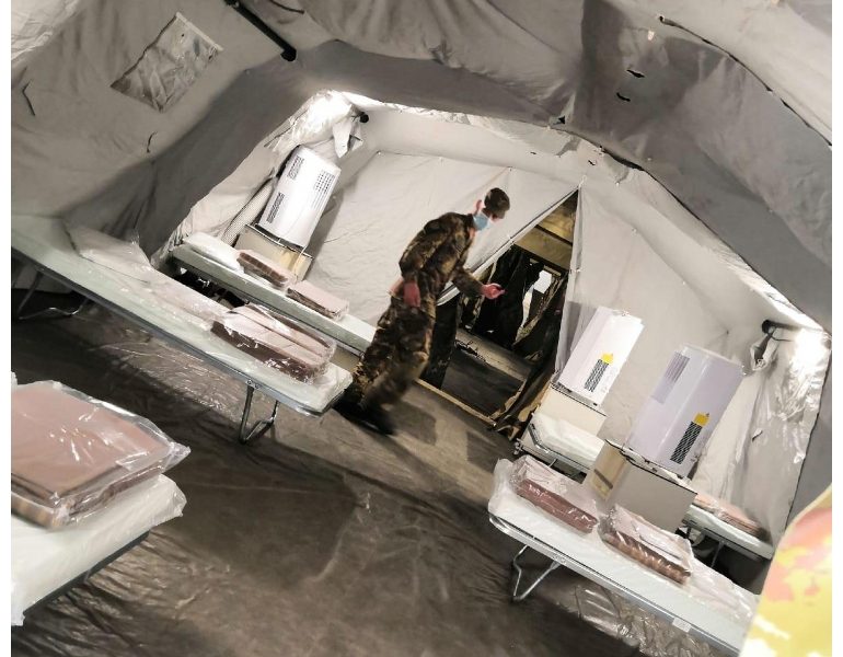 Covid: Piemonte, prosegue allestimento moduli militari