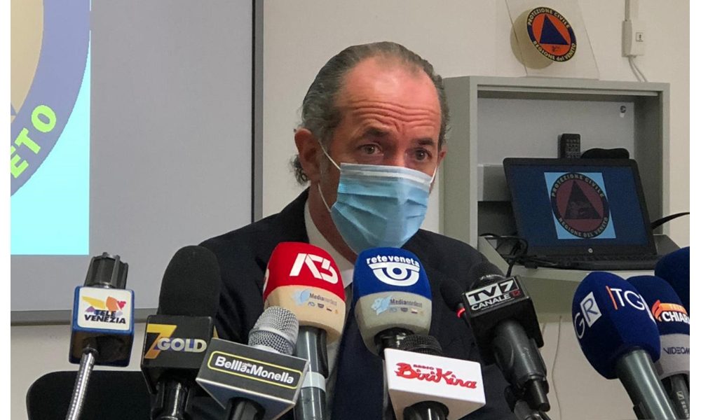 Covid: Zaia,stop movimento tra comuni dopo le 14