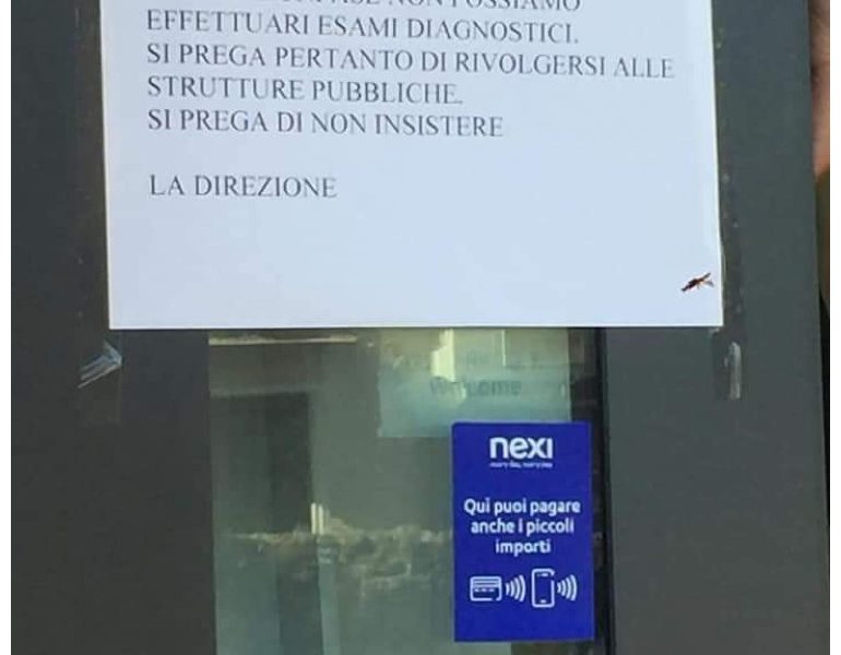 Covid: studio nega esami a utenti zona rossa, poi si scusa