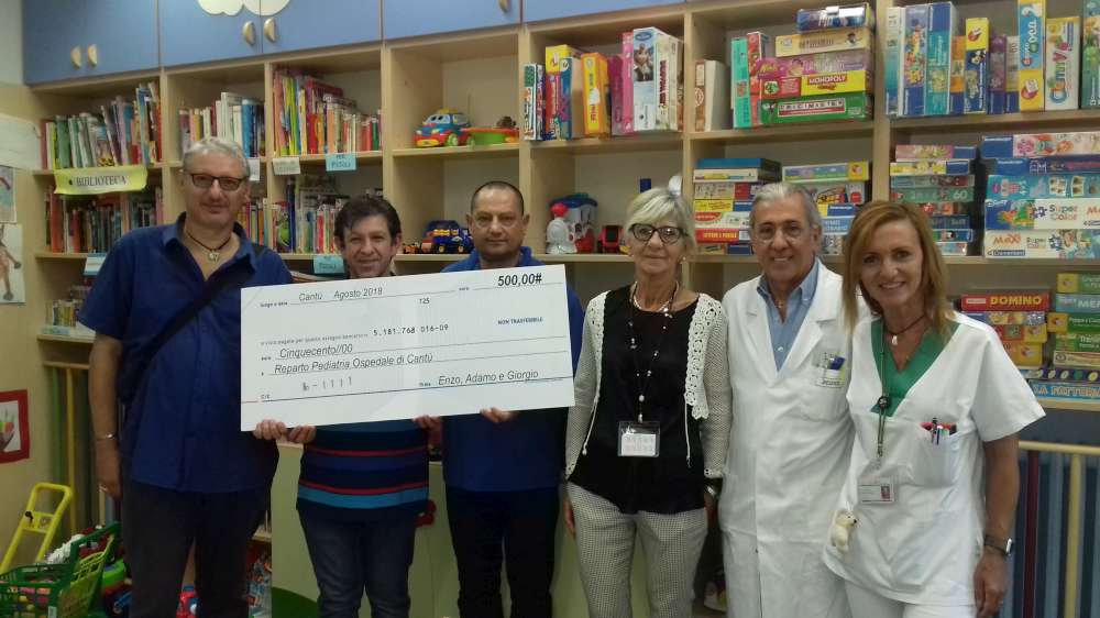 Cantù, donazione alla Pediatria del Sant’Antonio Abate