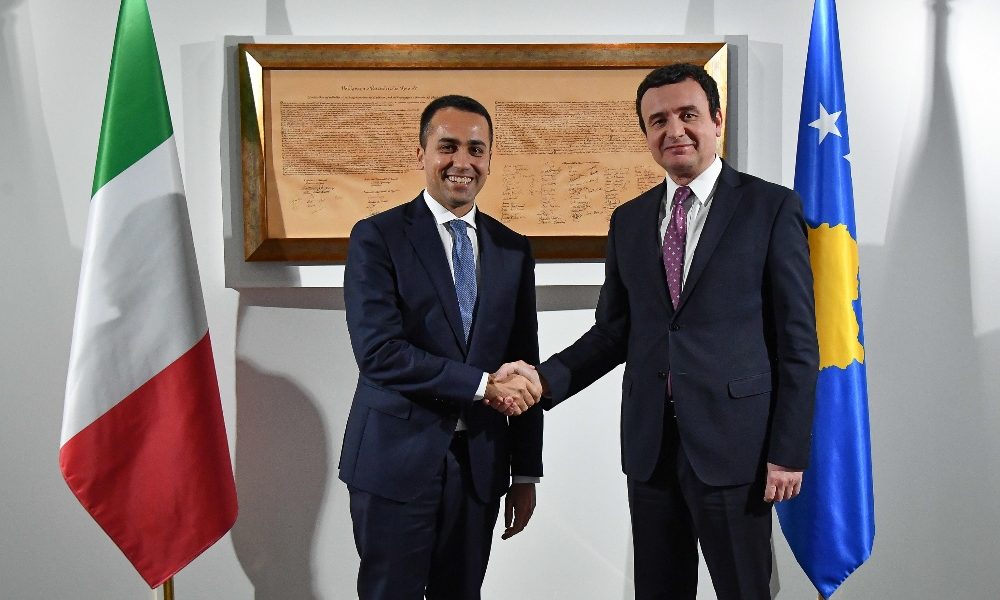 Di Maio, forte amicizia Italia-Kosovo