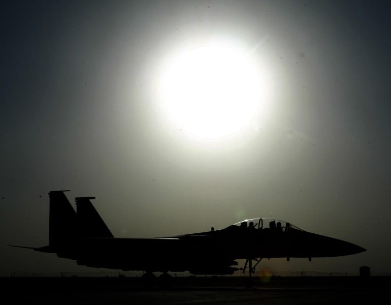 F15 Usa si schianta nel mare del Nord