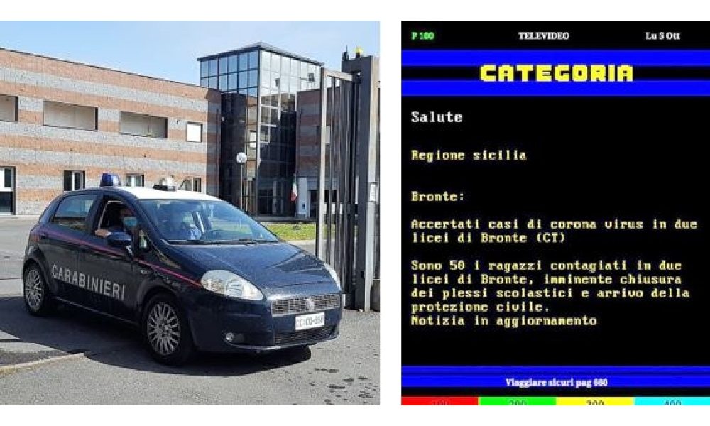 Falsa pagina Televideo Rai, ’50 positivi al Covid in liceo’