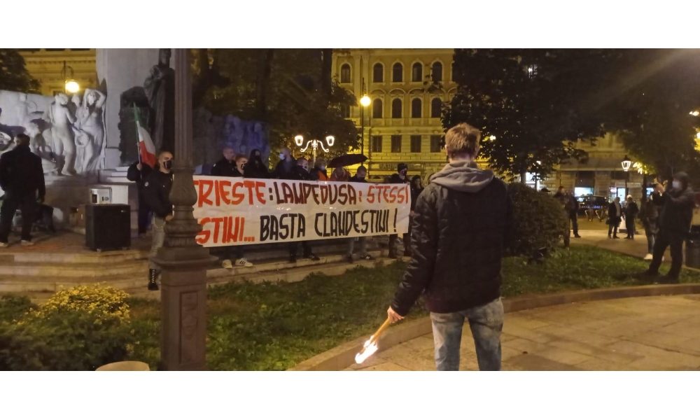 Forte tensione a manifestazione contro immigrati a Trieste