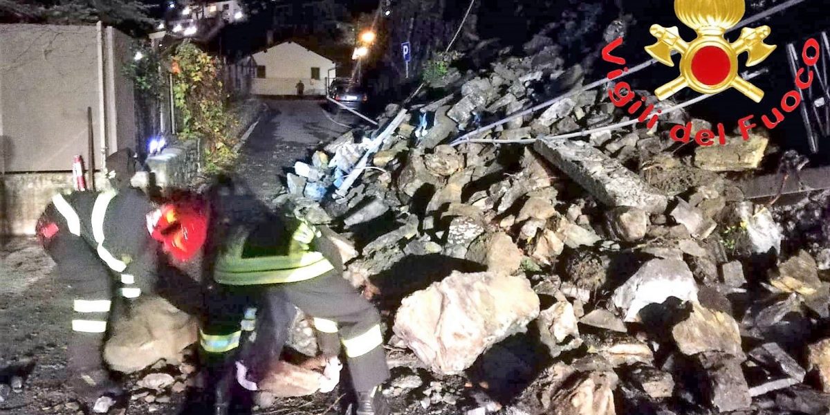 Frana a Cernobbio:  transito bloccato, rotta la tubazione del gas. La frazione di Rovenna è isolata