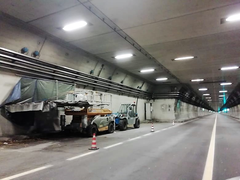 Lavori nella galleria di Cernobbio. Chiusura notturna  fino a sabato 1° febbraio