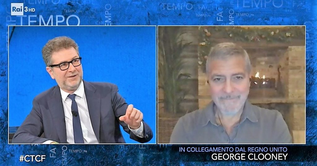 George Clooney, retroscena comasco del nuovo film in diretta da Fabio Fazio