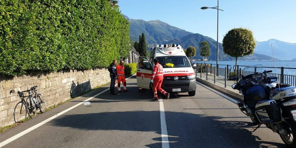 Caduto a Griante: il ciclista potrebbe aver fatto tutto da solo