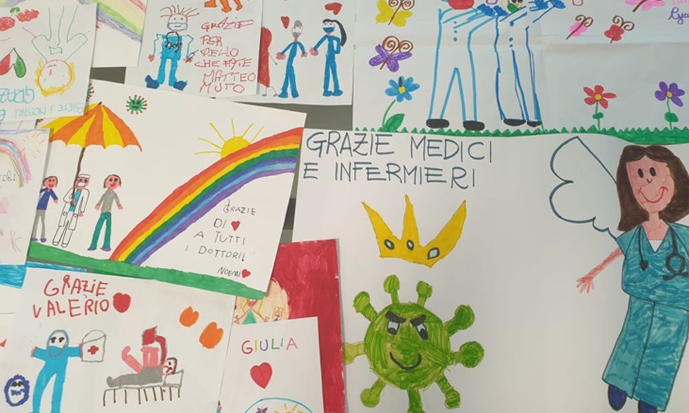 In 300 disegni ‘grazie’ ospedale Perugia