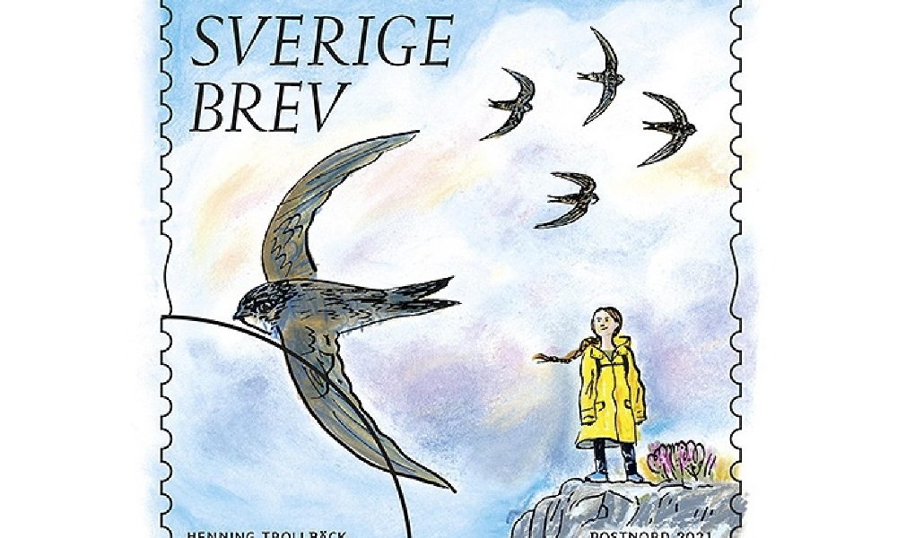 La Svezia dedica un francobollo a Greta Thunberg