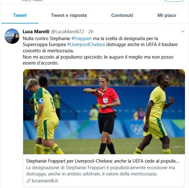 La polemica comasca sull’arbitro donna e la meritocrazia