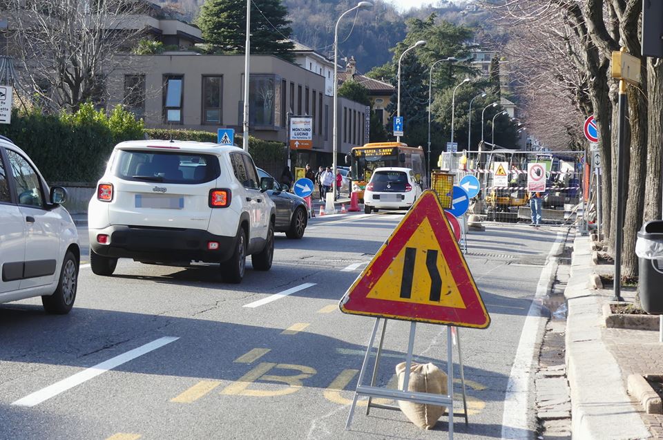 Il lungolago riapre da giovedì, senso unico alternato in via Torno
