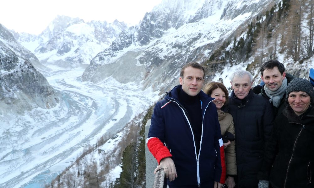 Macron ‘dei ghiacci’ sul Monte Bianco