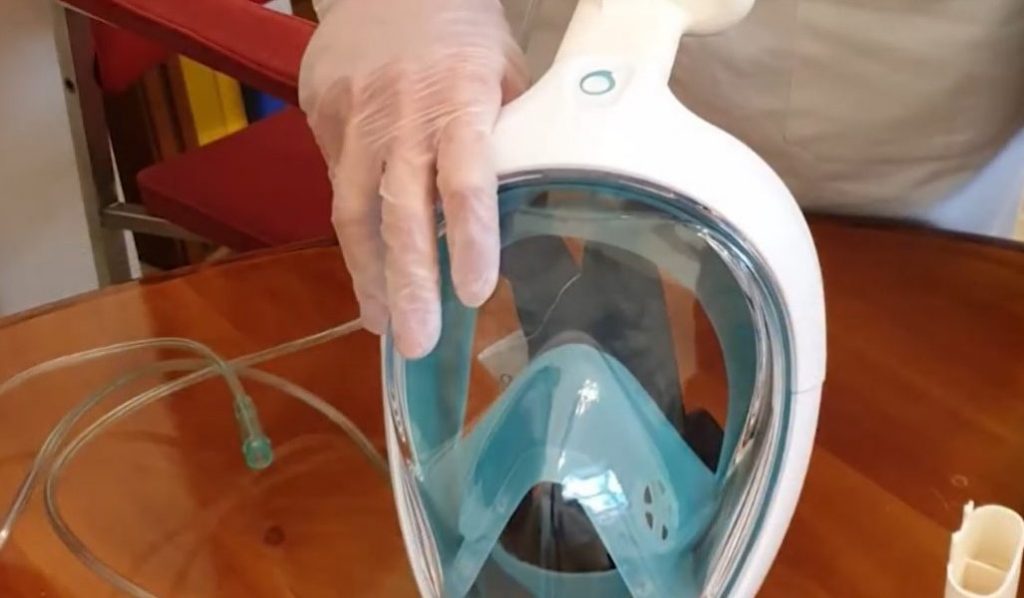 Maschere da snorkeling trasformate in respiratori utilizzate all’Ospedale Valduce