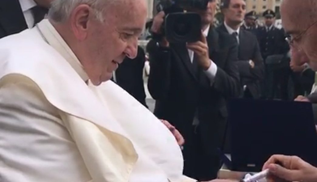 Il Gruppo Sportivo Madonna del Ghisallo in Vaticano da Papa Francesco