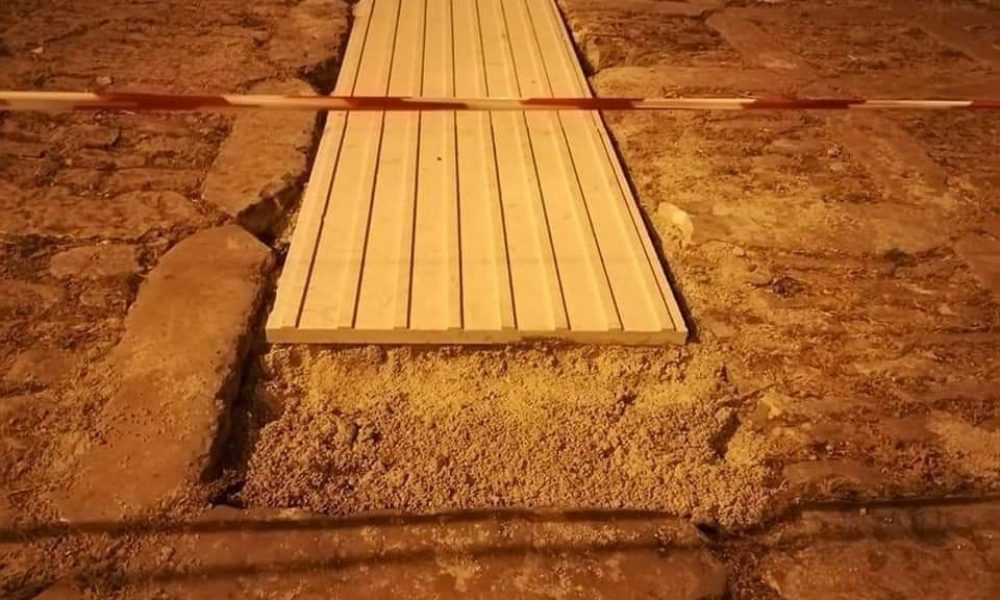 Pedane per disabili su basolato storico