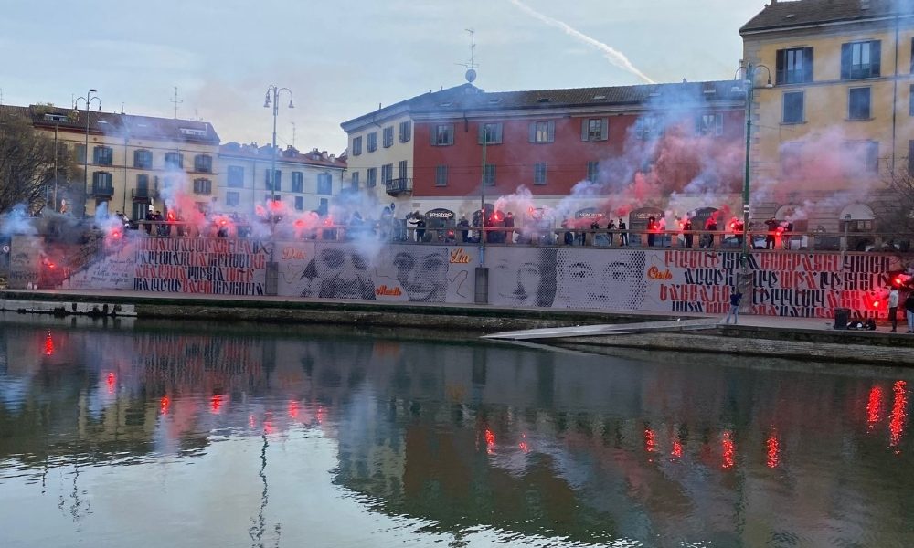 Ricordo omicidio Dax, ridipinto murale in Darsena Milano