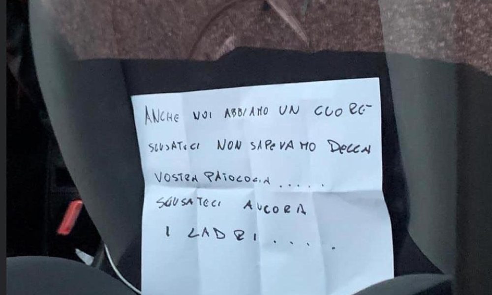 Rubano auto a malata sclerosi ma la restituiscono con scuse