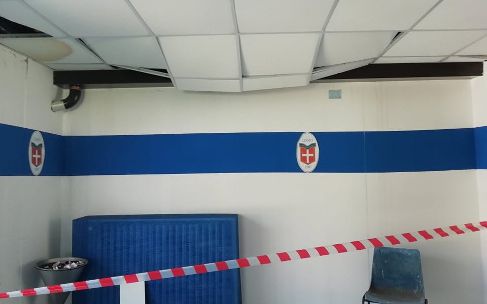 Come all’hangar e al Tempio Voltiano: danni per il vento anche allo stadio Sinigaglia