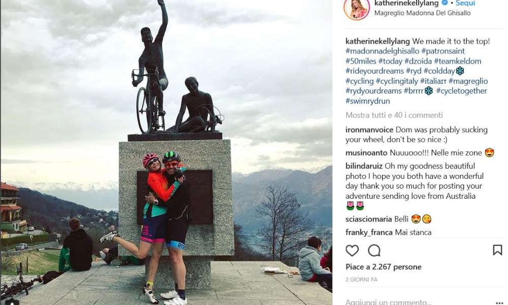 Brooke di Beautiful è salita in bici fino al Ghisallo