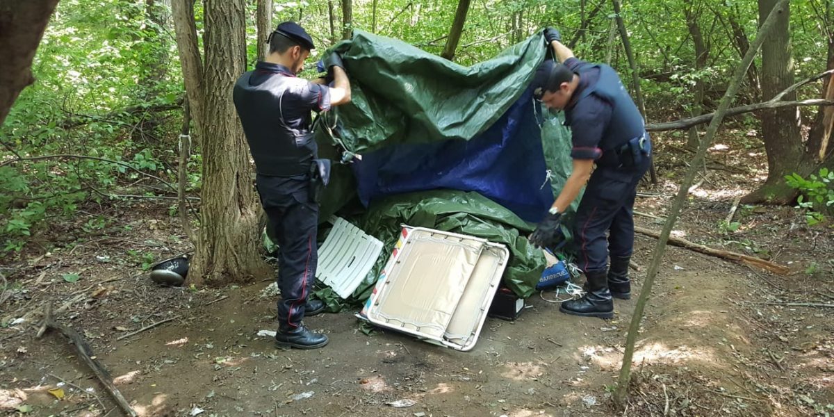 I carabinieri setacciano i boschi della droga