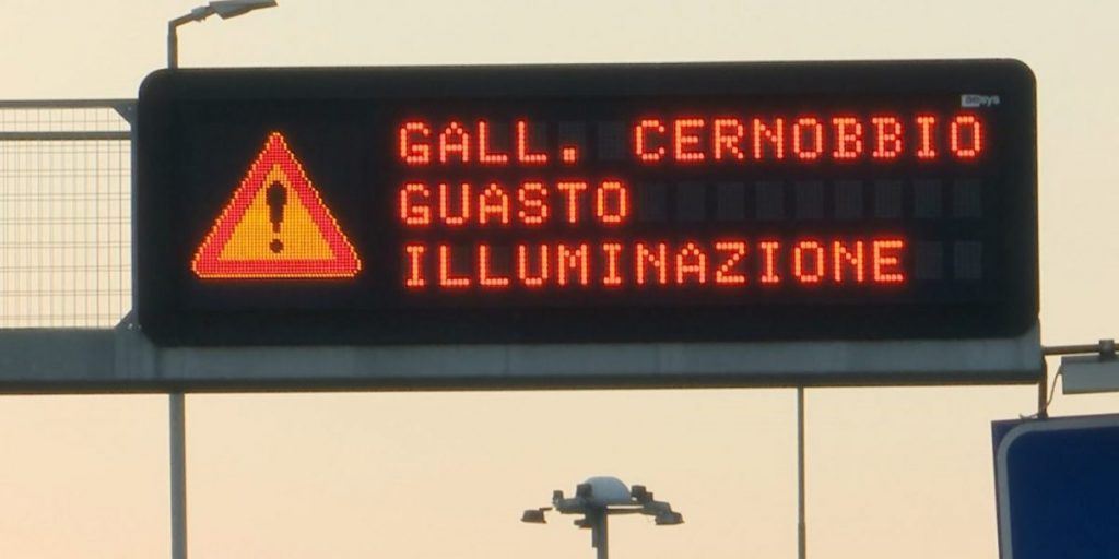Guasto all’impianto d’illuminazione, galleria di Cernobbio al buio