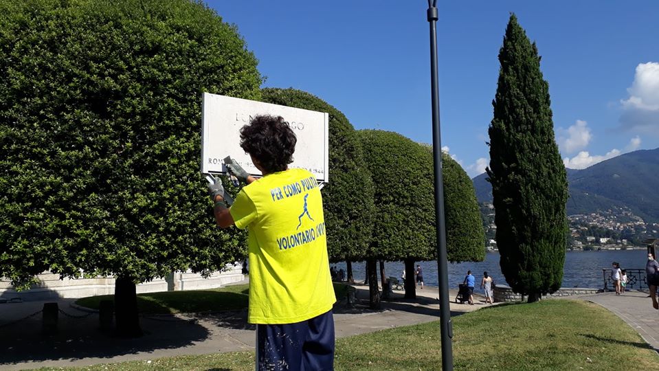 Tempio Voltiano, volontari antidegrado in azione