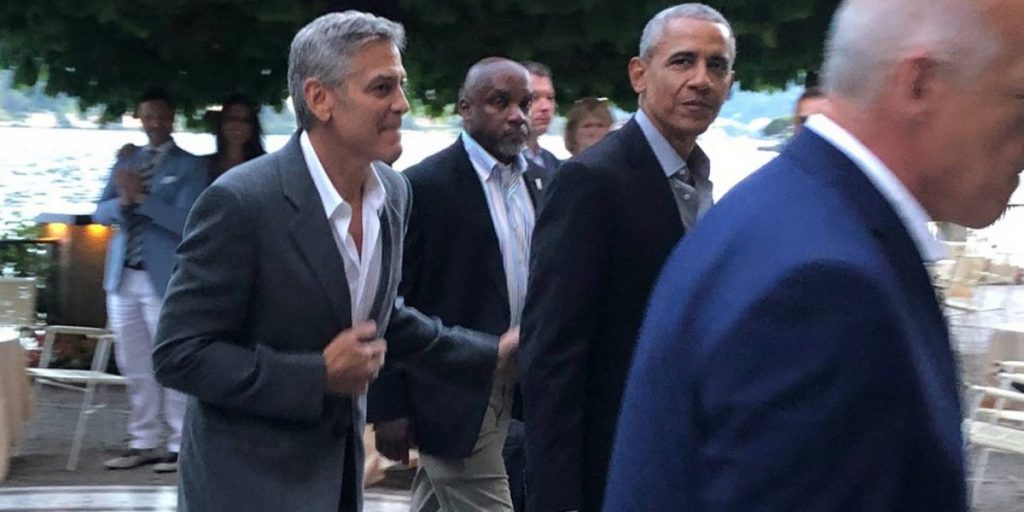 Obama e Clooney a Villa d’Este: tutte le foto con Amal e Michelle