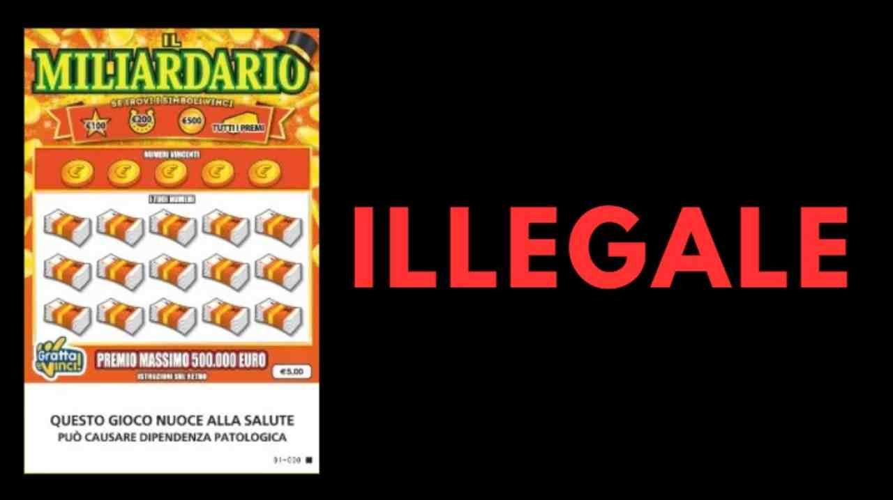 gratta e vinci illegale